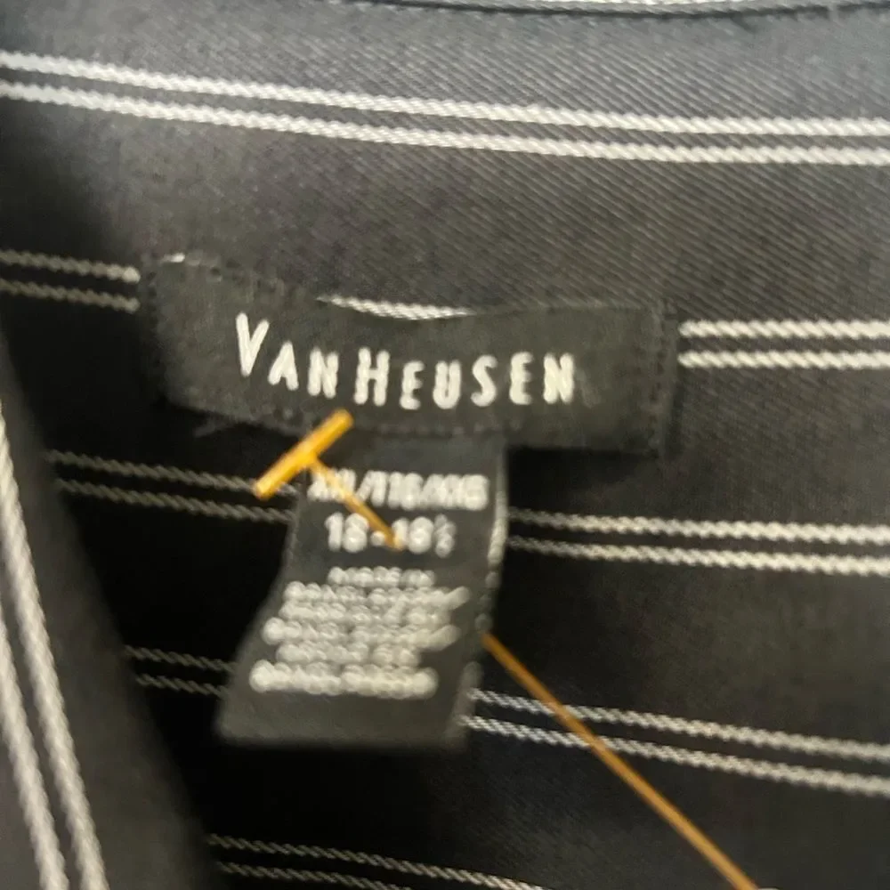 Van Heusen xxl black strip mens button up - Picture 4 of 7